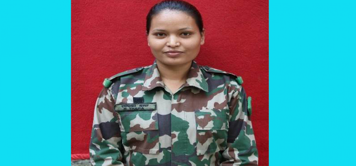 सेनामा राधिका बनिन्, जंगल वारफेर तालिम लिने पहिलो महिला