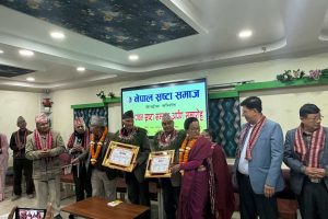 ‘रेखा- पवन स्रष्टा सम्मान’द्धारा शर्मा र घिमिरे सम्मानित